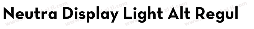 Neutra Display Light Alt Regular字体转换